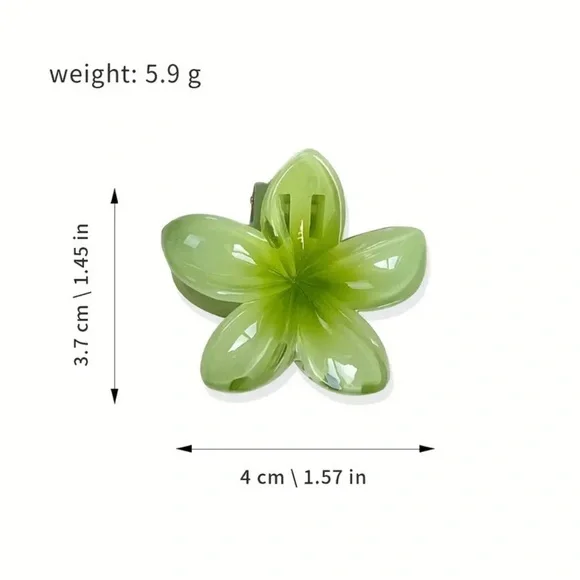 8pcs Set Women's Plumeria Claw Hairpins NIP - Picture 3 of 5